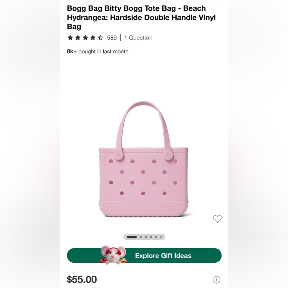 BOGG BAG Bitty Bogg Tote Bag - Light Pink
